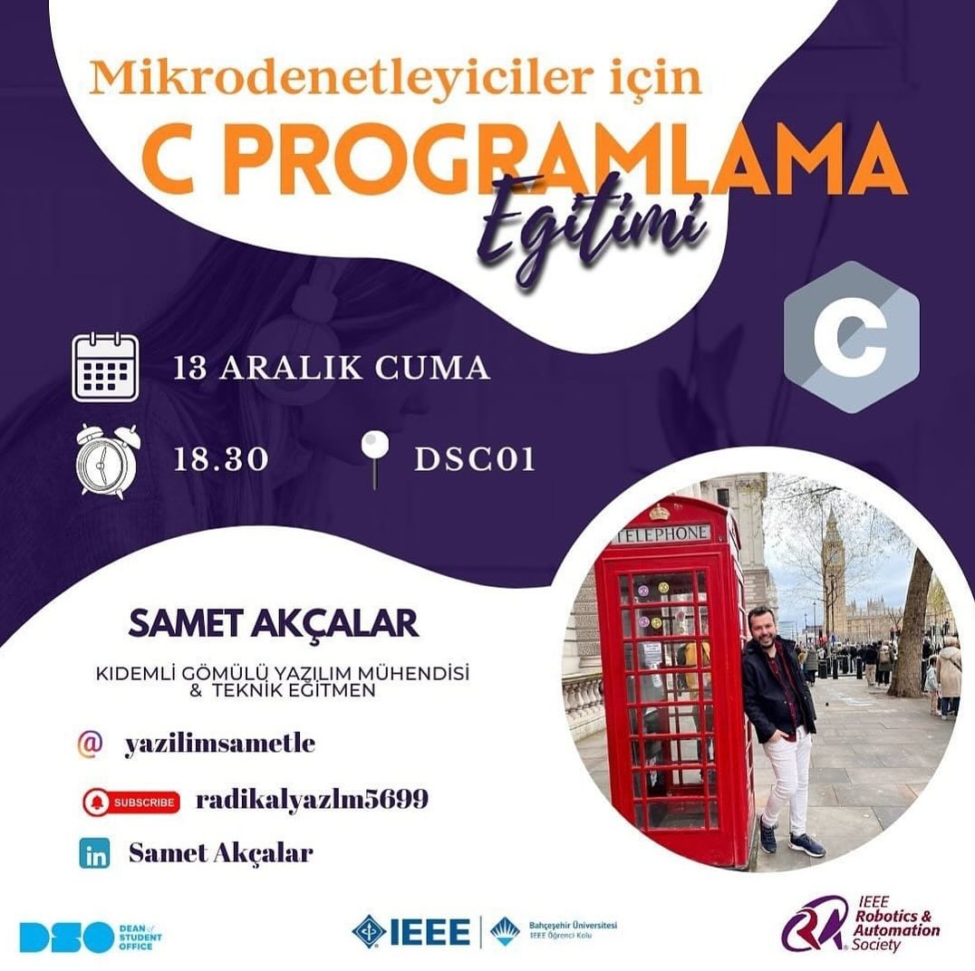 Mikrodenetleyiciler için C PROGRAMLAMA Egitimi