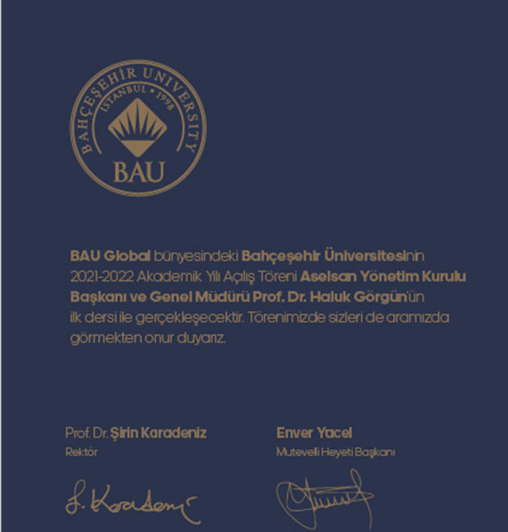 Bahçeşehir Üniversitesi Akademik Açılış Töreni