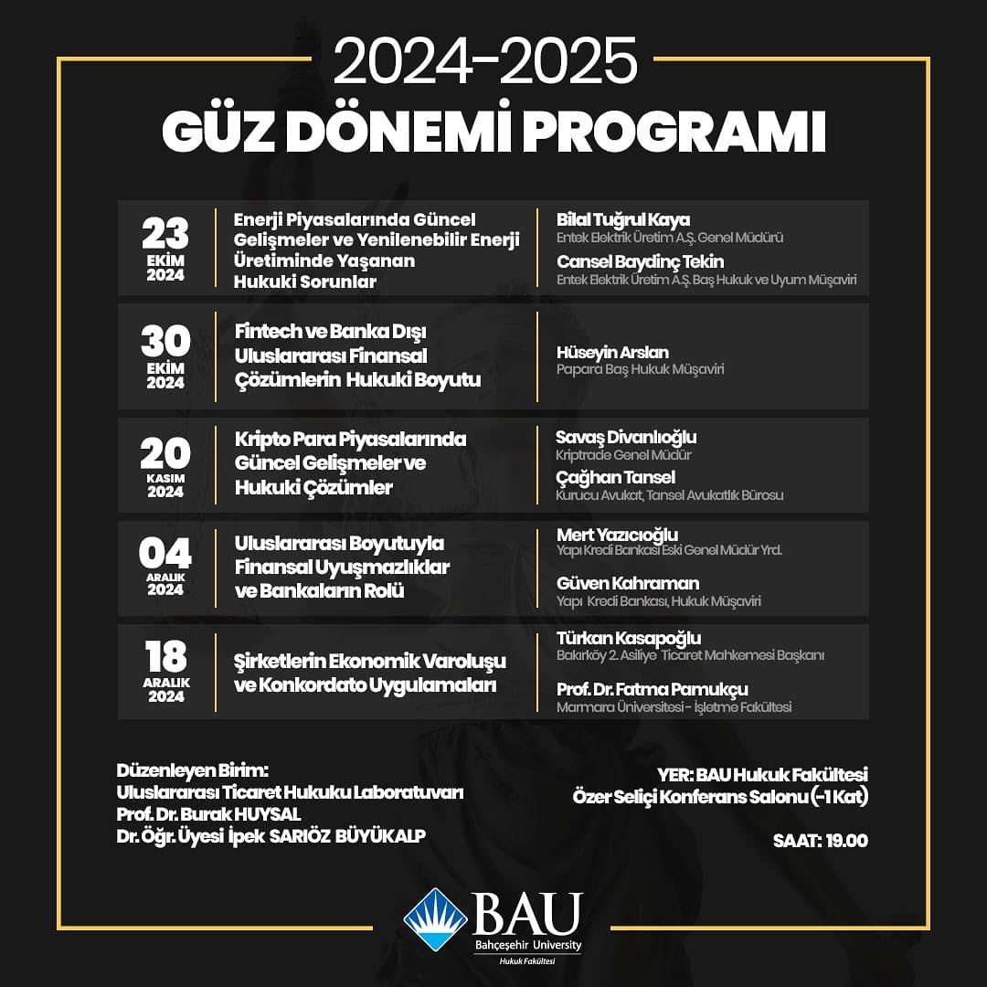 GÜZ DÖNEMI PROGRAMI