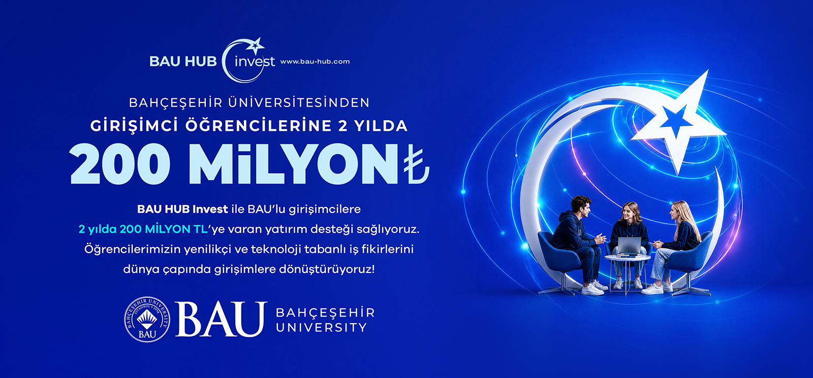 BAU'dan Girişimci Öğrencilere 2 Yılda 200 Milyon TL