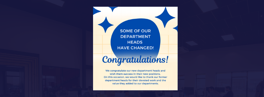 Changes in Some Departments Head of Department