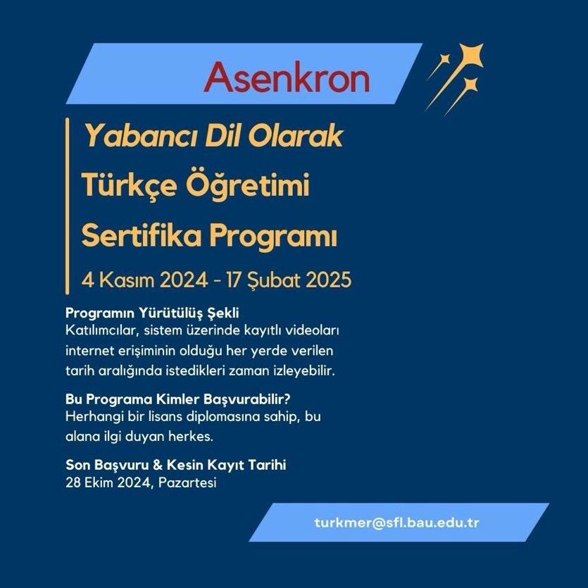 TÜRKMER-Türkçe Öğretim Sertifika Programı