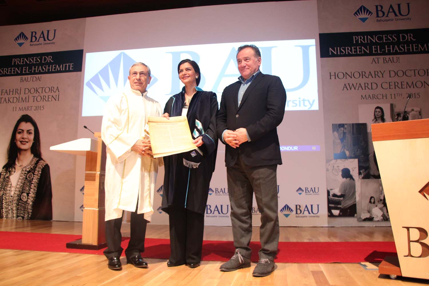 BAU'dan Prenses Dr. Nisreen El-Hashemite'ye Fahri Doktora Ünvanı Verildi