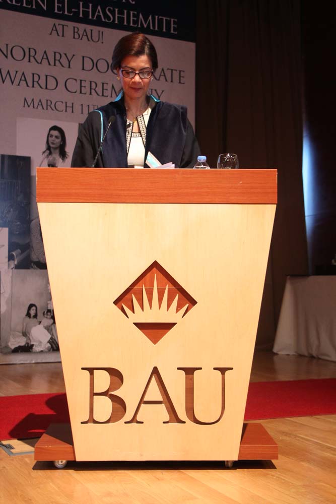 BAU'dan Prenses Dr. Nisreen El-Hashemite'ye Fahri Doktora Ünvanı Verildi