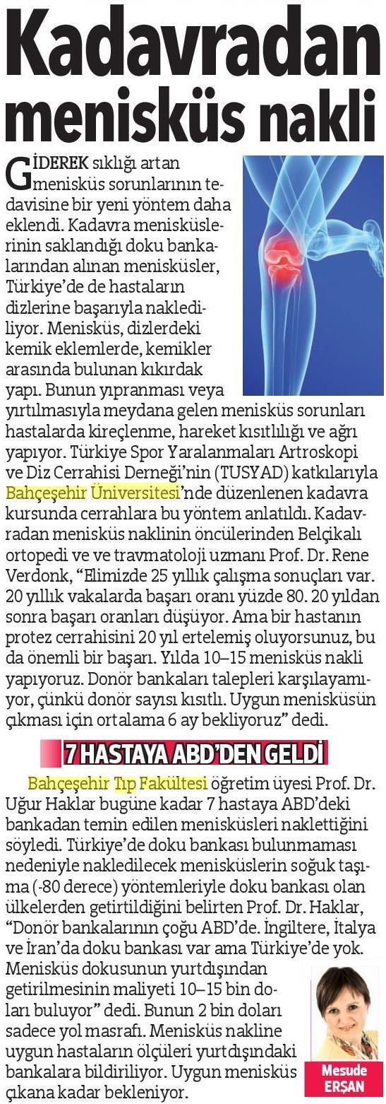 Tıp Fakültesi Basın Yansımaları