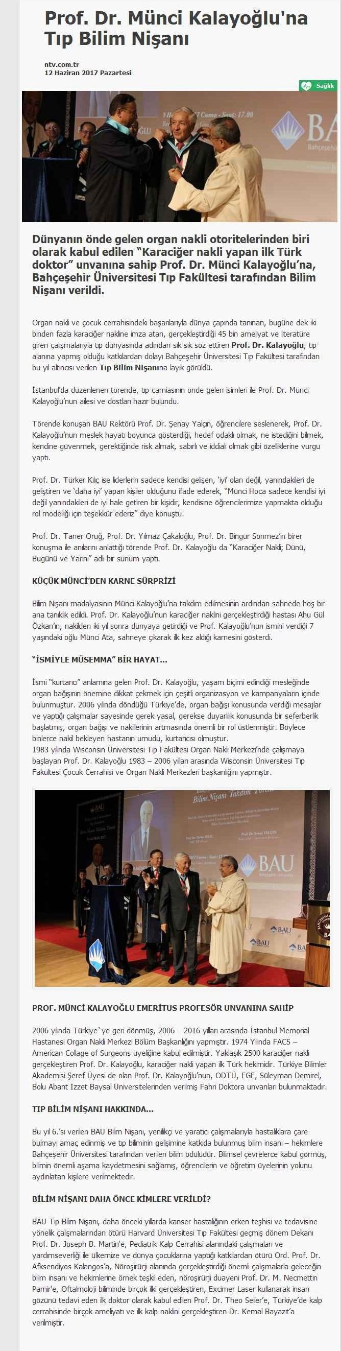 Tıp Fakültesi Basın Yansımaları