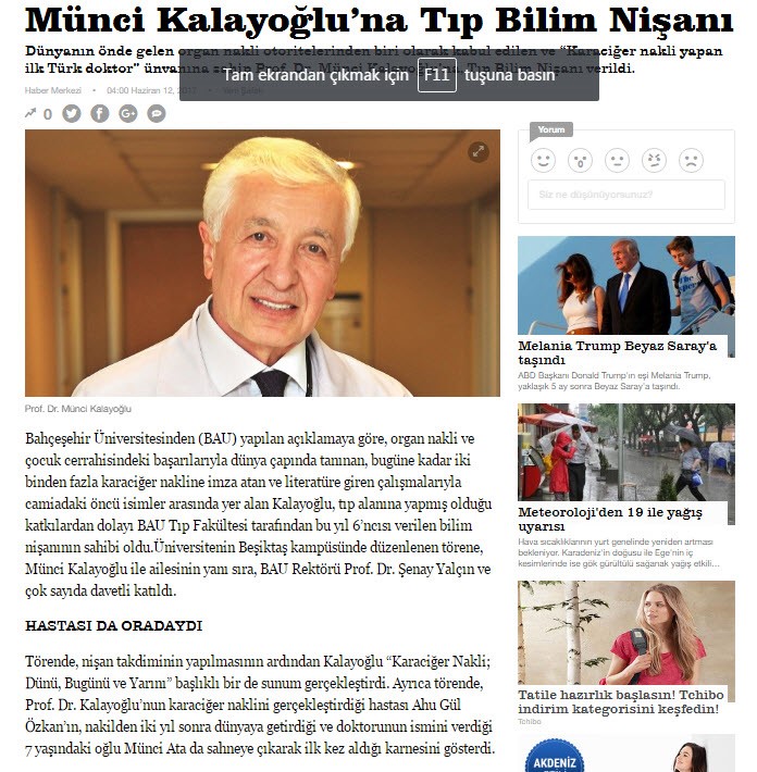 Tıp Fakültesi Basın Yansımaları