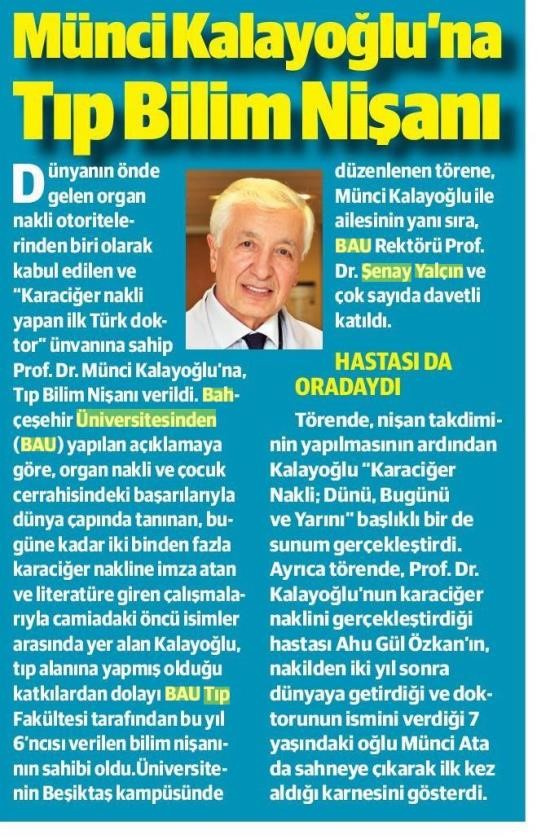 Tıp Fakültesi Basın Yansımaları