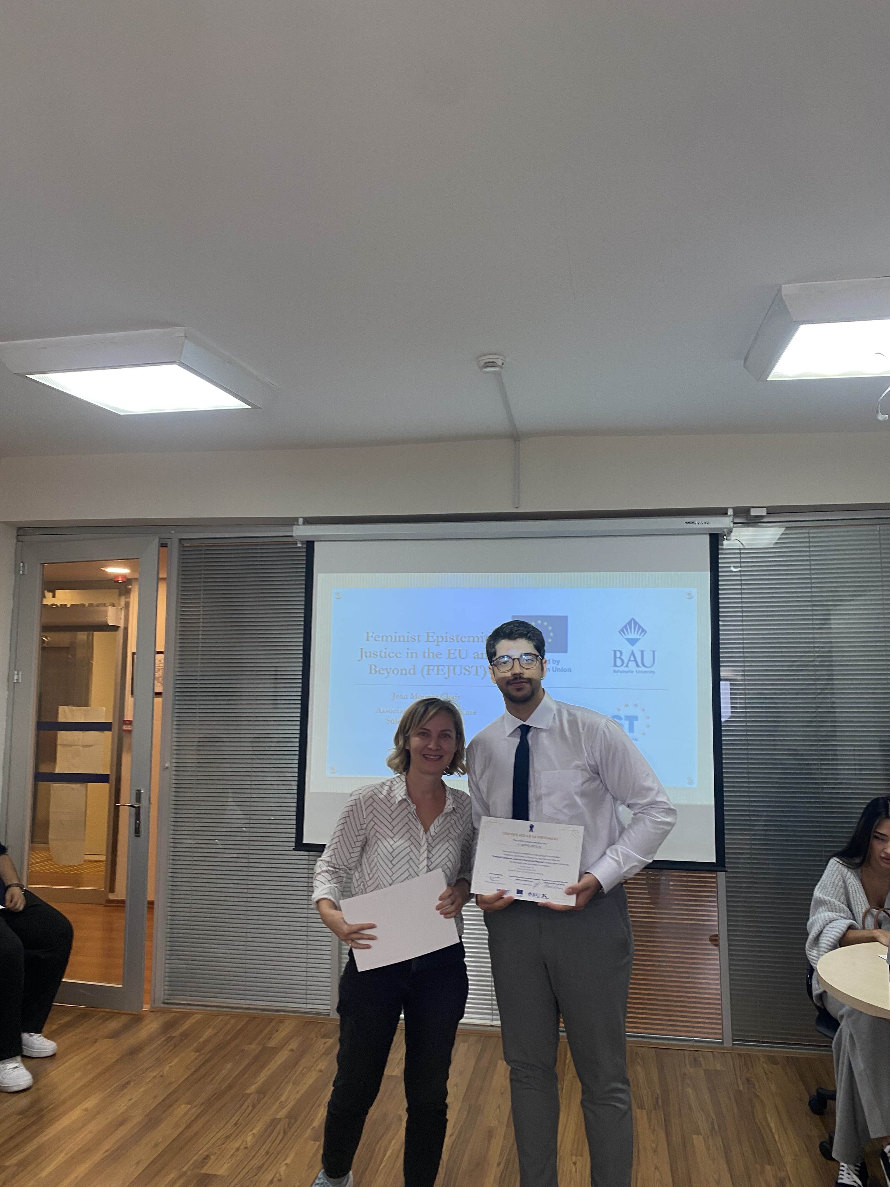 Certificate Award Ceremony: Honoring Success in the FEJUST Project