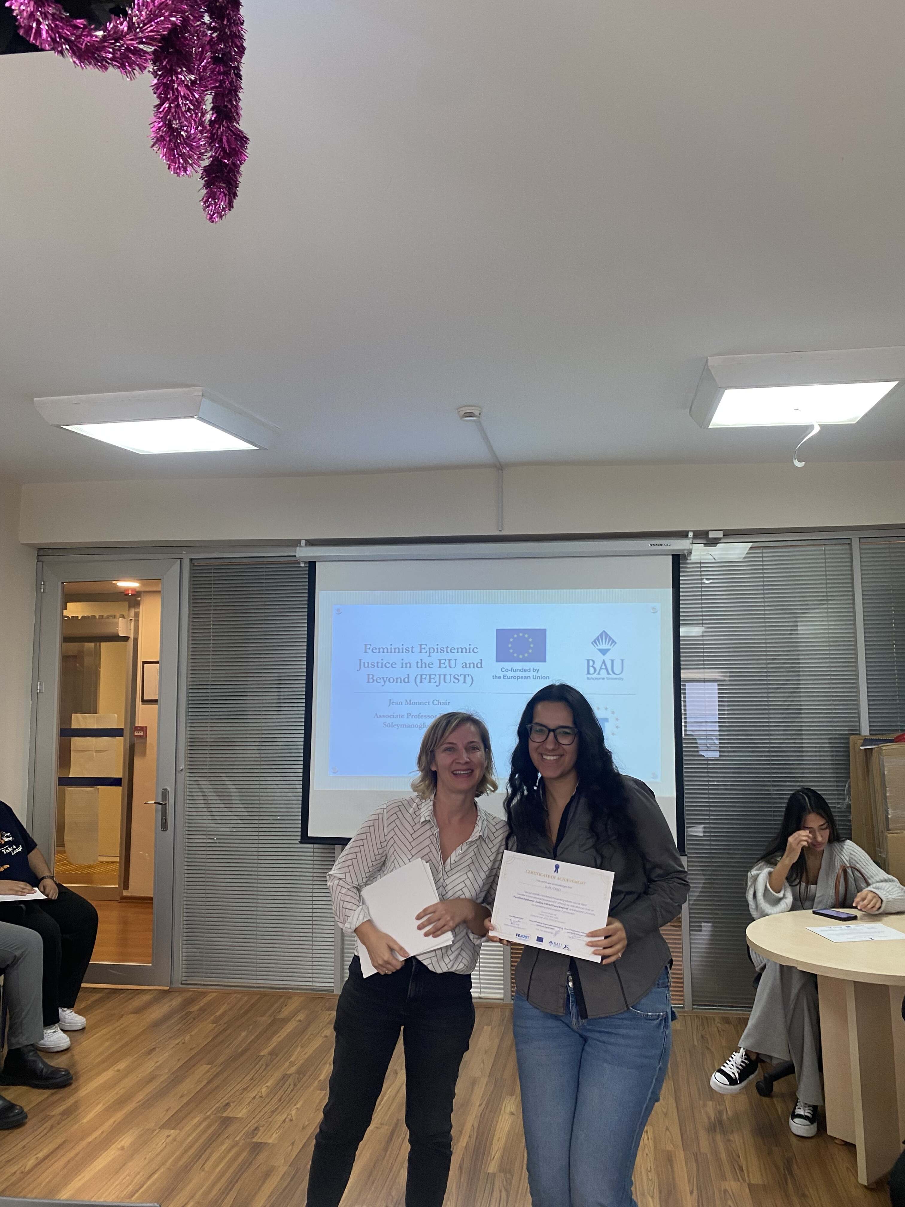 Certificate Award Ceremony: Honoring Success in the FEJUST Project