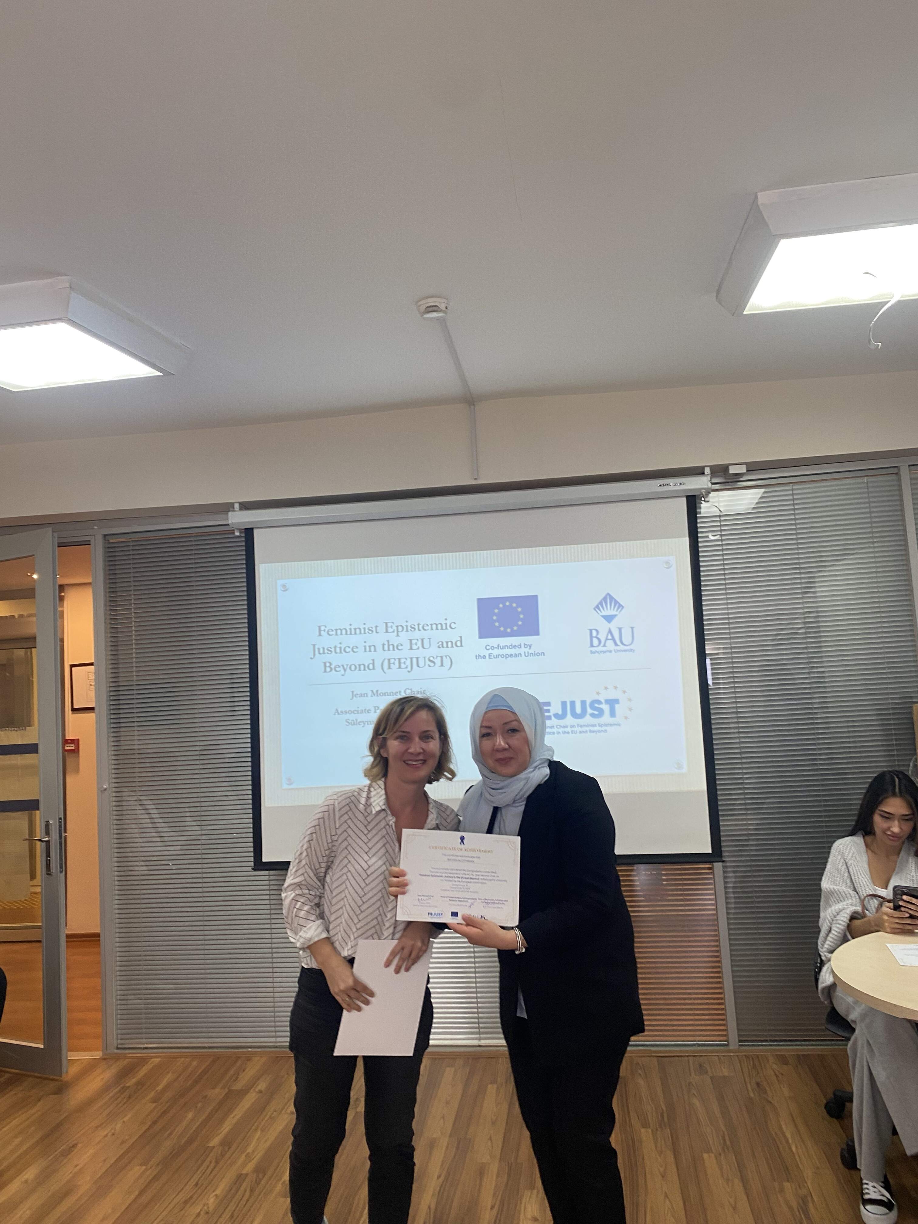 Certificate Award Ceremony: Honoring Success in the FEJUST Project