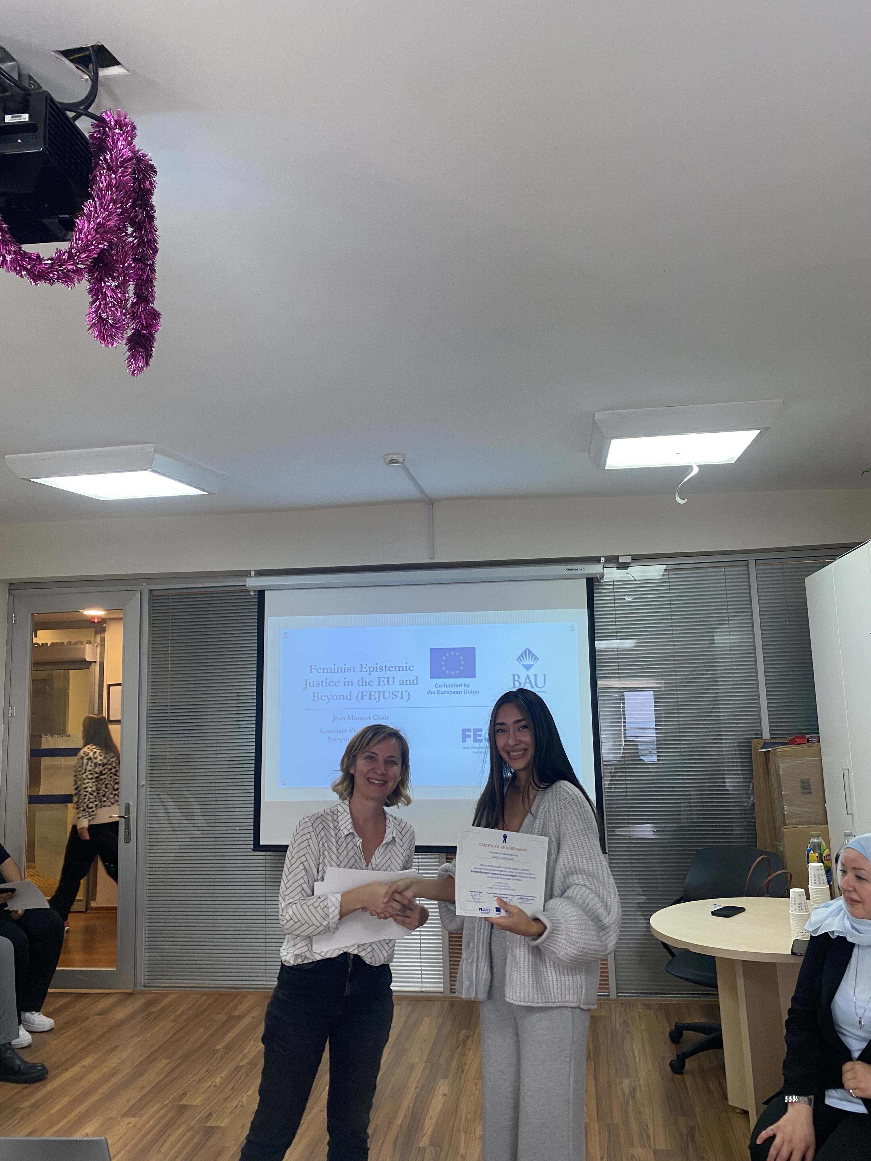 Certificate Award Ceremony: Honoring Success in the FEJUST Project