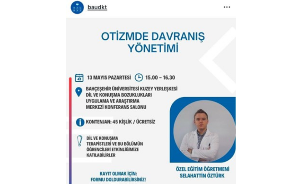 Otizmde Davranış Yönetimi Etkinliği