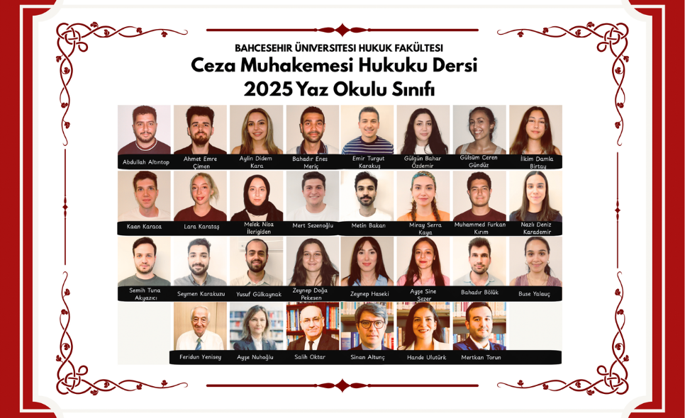 2024-2025 dönemi Ceza Muhakemesi Hukuku Yaz Okulu, Sayın Prof. Dr. Feridun Yenisey’in değerli katkılarıyla tamamlanmıştır