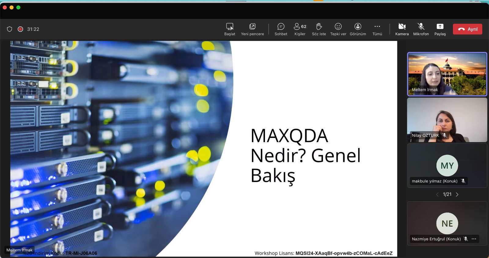 TÜBİTAK 3501 SOBİD Projesi Kapsamında MAXQDA Eğitimi