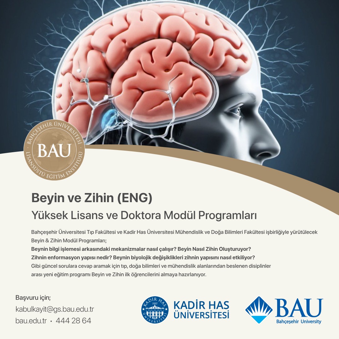 Beyin ve Zihin (Eng) Yüksek Lisans ve Doktora Modül Programları