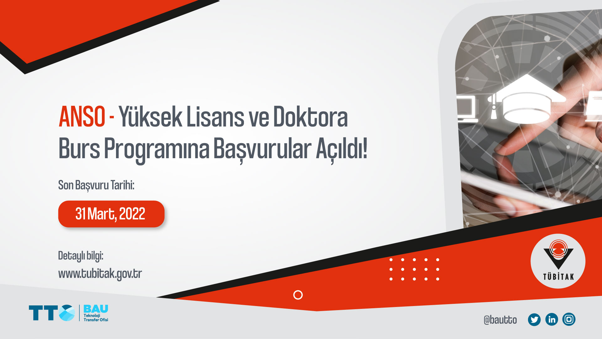 ANSO Yüksek Lisans ve Doktora Burs Duyurusu