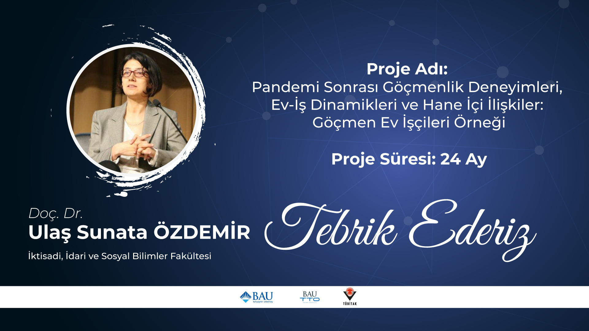 BAU Akademisyenleri TÜBİTAK Programı Kapsamında Desteklenmeye Hak Kazandı