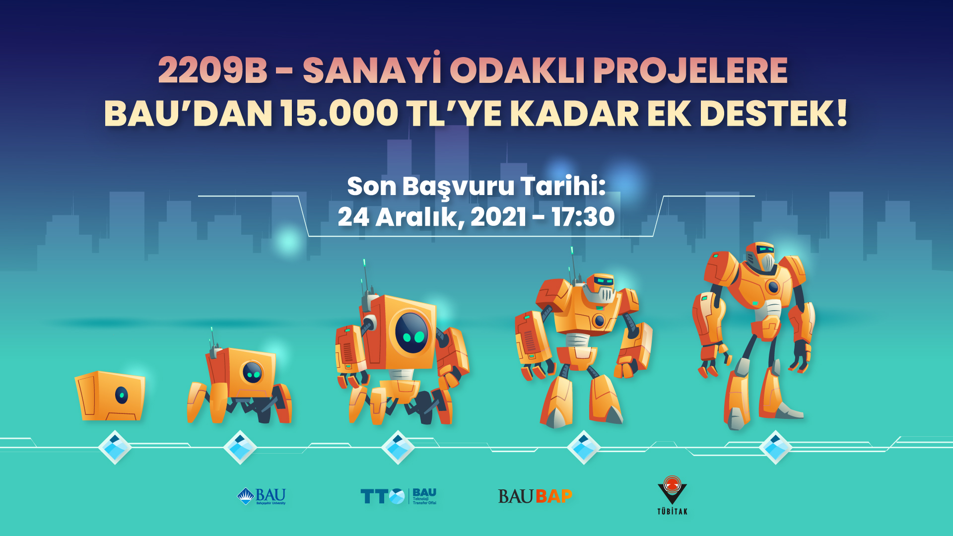 2209-B Sanayi Odaklı Projelere BAU'dan 15.000 TL'ye Kadar Ek Destek!