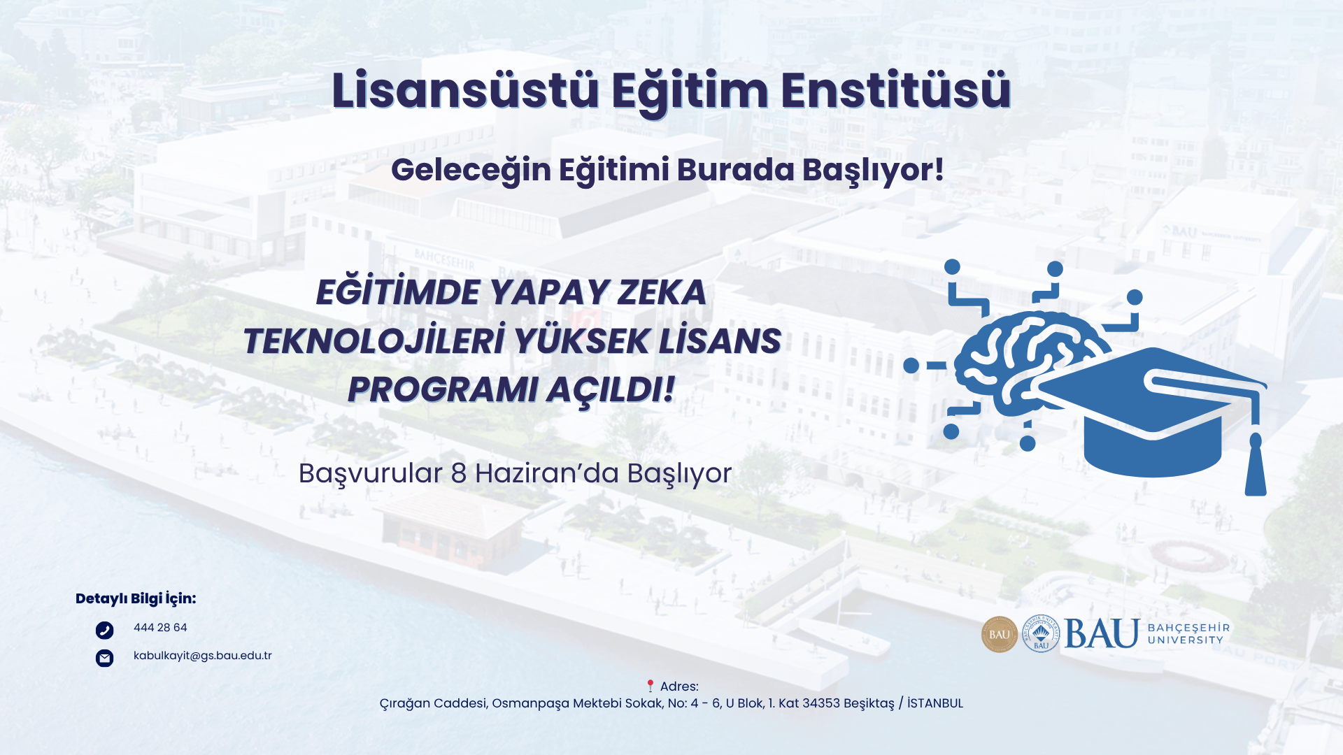 Eğitimde Yapay Zeka Teknolojileri Yüksek Lisans Programı Açıldı! | BAU