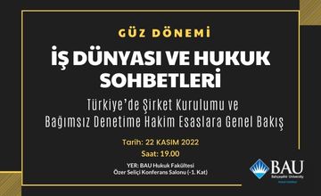Türkiye’de Şirket Kurulumu ve  Bağımsız Denetime Hakim Esaslara Genel Bakış