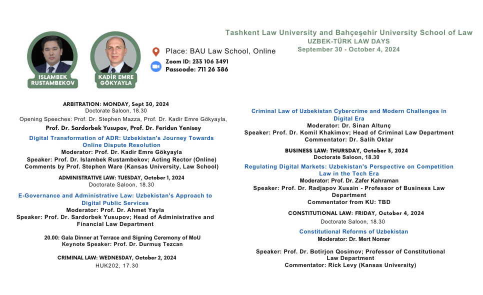 Özbek-Türk Hukuk Günleri