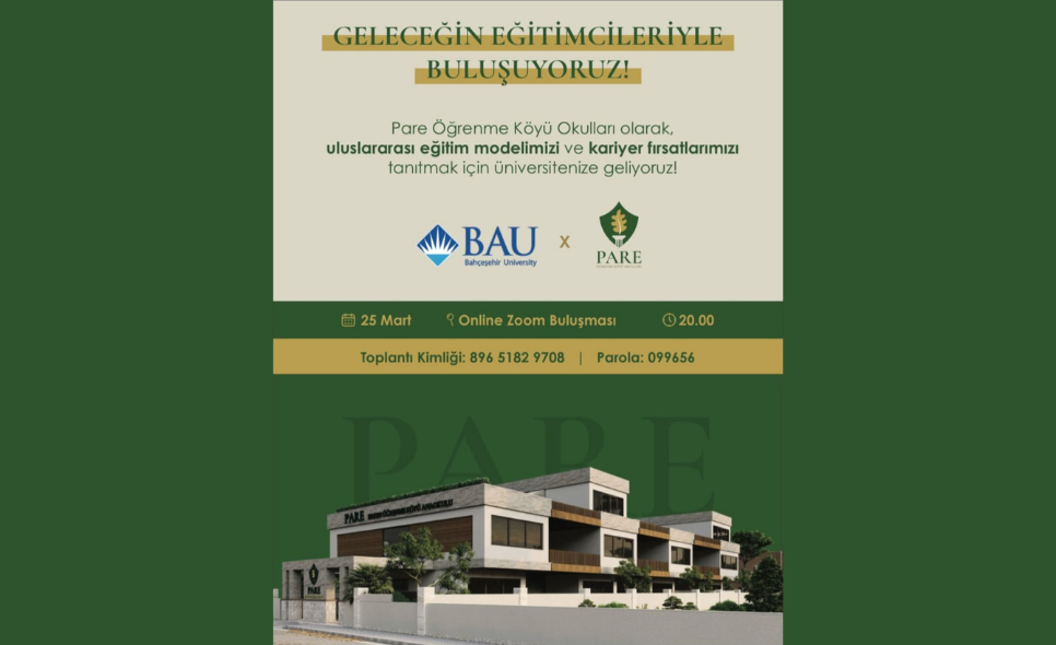 Pare Öğrenme Köyü Okulları BAU EBF Öğrencileriyle Buluşuyor